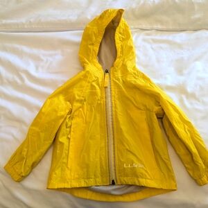 LL Bean Kids Yellow Discovery Rain Jacket 2T Unisex